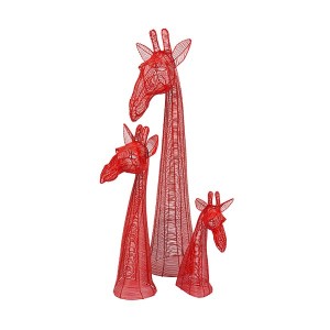Wire Giraffe Bust - Red